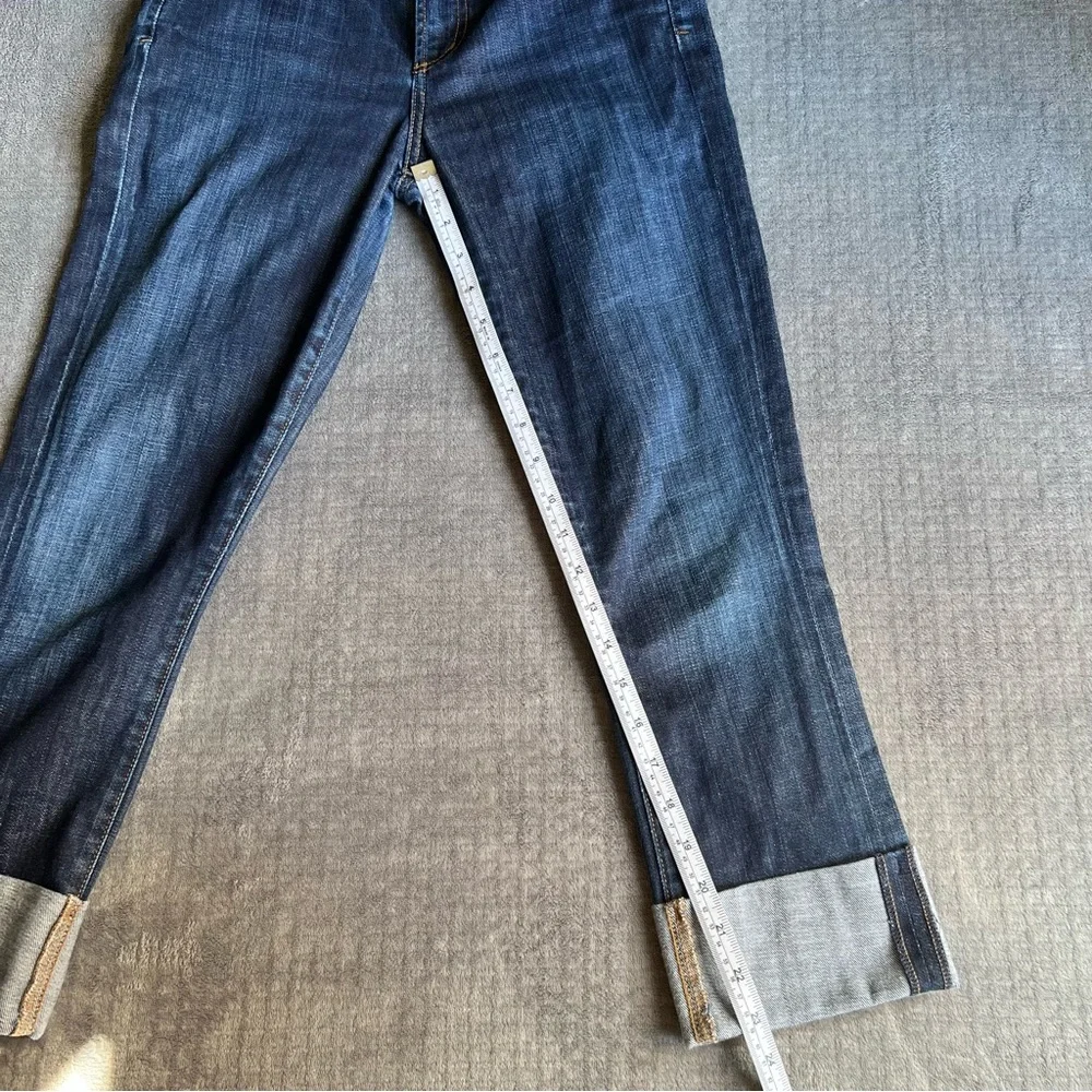 Citizens of Humanity Sz 25 Dani Crop Cuffed Straight Leg Jeans in Scorpio Wash